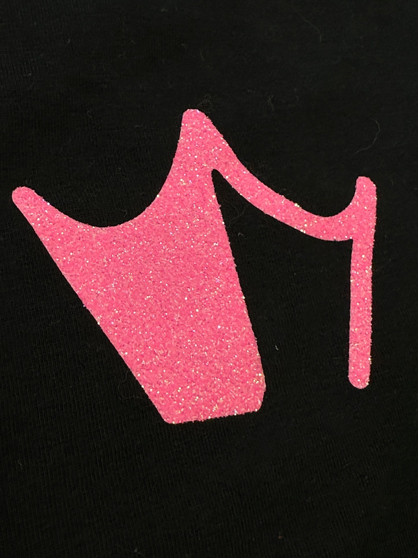 Class Women’s Crop Top BLACK (Sparkle Pink Logo)