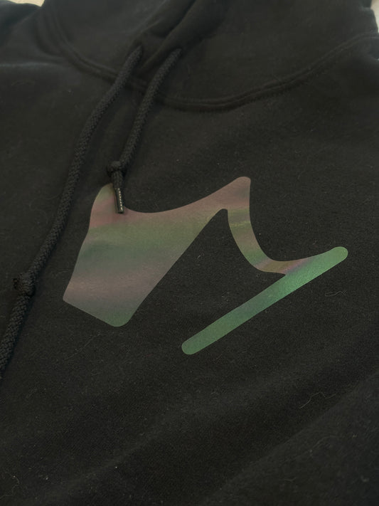 Luxury Hoodie BLACK (Black *3M Reflective* Chameleon)